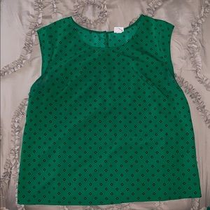 Green Floral Tank Top